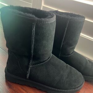 UGG Black Plush Lined Boots